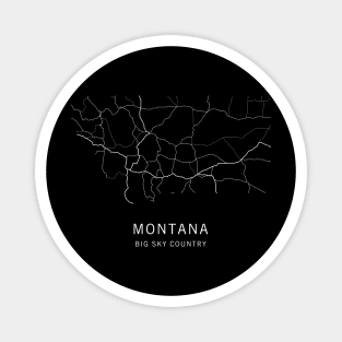 Montana State Road Map Magnet